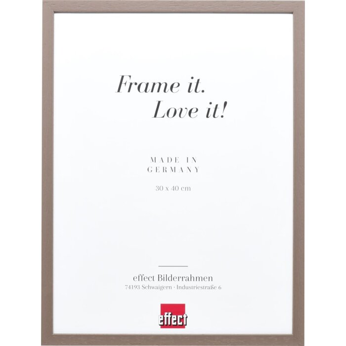 Telaio in legno effetto profilo 35 marrone 50x65 cm vetro antiriflesso