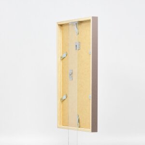 Telaio in legno effetto profilo 35 marrone 50x65 cm vetro antiriflesso