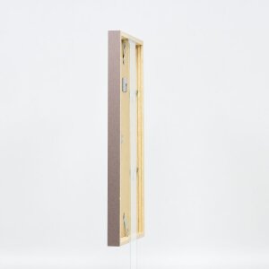 Telaio in legno effetto profilo 35 marrone 50x65 cm vetro antiriflesso