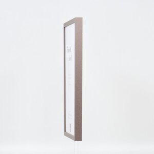 Telaio in legno effetto profilo 35 marrone 50x65 cm vetro antiriflesso