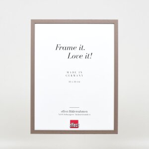 Telaio in legno effetto profilo 35 marrone 50x65 cm vetro antiriflesso
