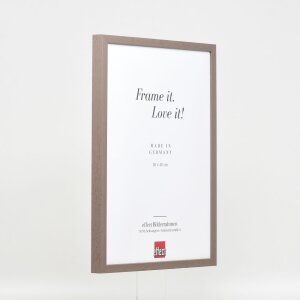 Telaio in legno effetto profilo 35 marrone 50x65 cm vetro antiriflesso