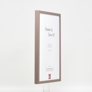 Telaio in legno effetto profilo 35 marrone 50x65 cm vetro antiriflesso