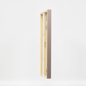 Telaio in legno effetto profilo 35 marrone 50x65 cm vetro antiriflesso