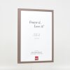 Telaio in legno effetto profilo 35 marrone 50x65 cm vetro antiriflesso