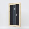 Effetto cornice barocca in legno profilo 37 argento antico 10x10 cm vetro antiriflesso