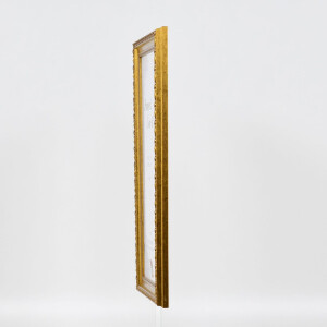 Cornice barocca effetto legno Profilo 37 oro antico 13x13 cm Vetro antiriflesso