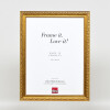 Cornice barocca effetto legno Profilo 37 oro antico 13x13 cm Vetro antiriflesso
