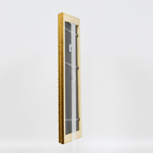 Cornice barocca effetto legno profilo 37 oro antico 20x28 cm vetro antiriflesso