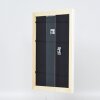Cornice barocca effetto legno profilo 37 bianco 21x28 cm vetro antiriflesso