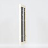 Cornice barocca effetto legno profilo 37 bianco 21x28 cm vetro antiriflesso