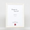 Cornice barocca effetto legno profilo 37 bianco 21x28 cm vetro antiriflesso