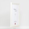Cornice barocca effetto legno profilo 37 bianco 21x28 cm vetro antiriflesso