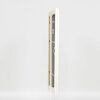 Cornice barocca effetto legno profilo 37 bianco 21x28 cm vetro antiriflesso