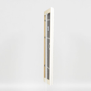 Cornice barocca effetto legno profilo 37 bianco 23x70 cm vetro antiriflesso