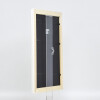 Cornice barocca effetto legno profilo 37 bianco 24x30 cm vetro antiriflesso