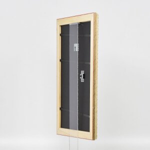 Cornice barocca effetto legno profilo 37 argento antico 25x35 cm vetro antiriflesso