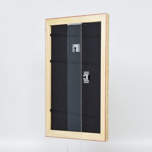 Cornice barocca effetto legno profilo 37 argento antico 30x30 cm vetro antiriflesso