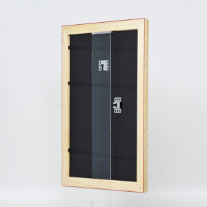 Cornice barocca effetto legno Profilo 37 argento antico 50x50 cm vetro antiriflesso