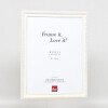 Effetto legno Telaio barocco Profilo 37 bianco 60x80 cm Vetro antiriflesso