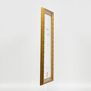 Cornice barocca effetto legno profilo 37 oro antico 60x90 cm vetro antiriflesso