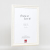 Effetto legno Telaio barocco Profilo 37 bianco 60x90 cm Vetro antiriflesso