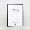 Effetto cornice in legno massiccio Profilo 39 nero 9x13 cm Vetro antiriflesso