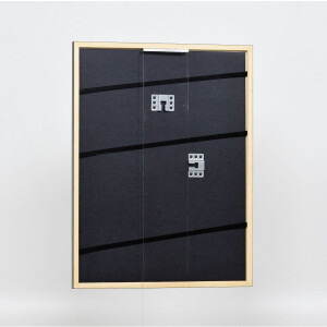 Effetto cornice in legno massiccio Profilo 39 nero 25x35 cm Vetro antiriflesso