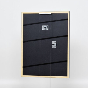 Effetto cornice in legno massiccio Profilo 39 nero 30x45 cm Vetro antiriflesso
