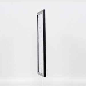 Effetto cornice in legno massiccio Profilo 39 nero 30x45 cm Vetro antiriflesso