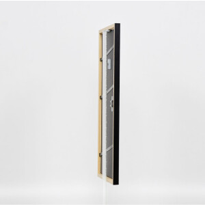 Cornice effetto legno massello profilo 39 nero 40x40 cm vetro antiriflesso