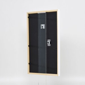 Effetto cornice in legno massiccio Profilo 39 bianco 40x60 cm Vetro antiriflesso