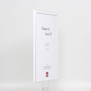 Effetto cornice in legno massiccio Profilo 39 bianco 40x60 cm Vetro antiriflesso