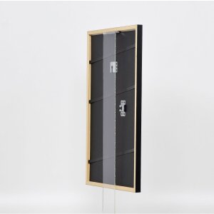 Cornice effetto legno massello profilo 39 nero 50x65 cm vetro antiriflesso