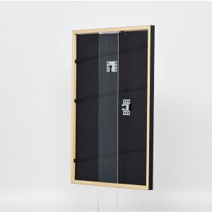 Cornice effetto legno massello profilo 39 nero 50x65 cm vetro antiriflesso