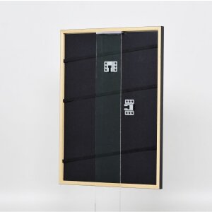 Cornice effetto legno massello profilo 39 nero 50x65 cm vetro antiriflesso