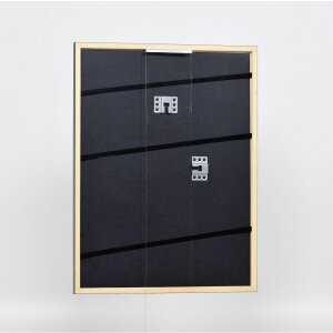 Cornice effetto legno massello profilo 39 nero 50x65 cm vetro antiriflesso