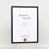 Cornice effetto legno massello profilo 39 nero 50x65 cm vetro antiriflesso