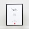 Effetto cornice in legno massiccio Profilo 39 nero 62x93 cm Vetro antiriflesso