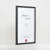 Effetto cornice in legno massiccio Profilo 39 nero 62x93 cm Vetro antiriflesso