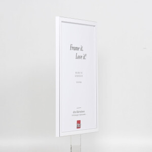 Cornice effetto legno massello profilo 39 bianco 70x100 cm vetro antiriflesso