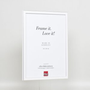 Cornice effetto legno massello Profilo 39 bianco 30,5x91,5 cm Vetro antiriflesso