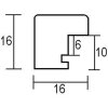 Cornice effetto legno massello Profilo 39 bianco 30,5x91,5 cm Vetro antiriflesso