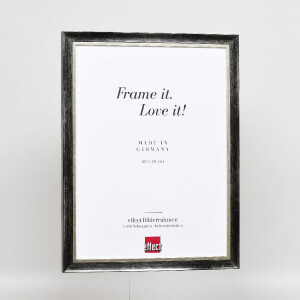 Cornice per foto in legno Effect Profilo 40 Platin 18x24 cm con vetro antiriflesso