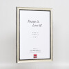 Cornice per foto in legno Effect Profilo 40 Argento 27x48 cm con vetro antiriflesso