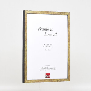 Cornice per foto in legno Effect Profil 42 con vetro antireflex finitura antikgold 23x70 cm