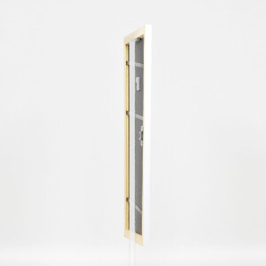 Cornice per foto in legno Effect Profil 43 bianco lucido 25x80 cm