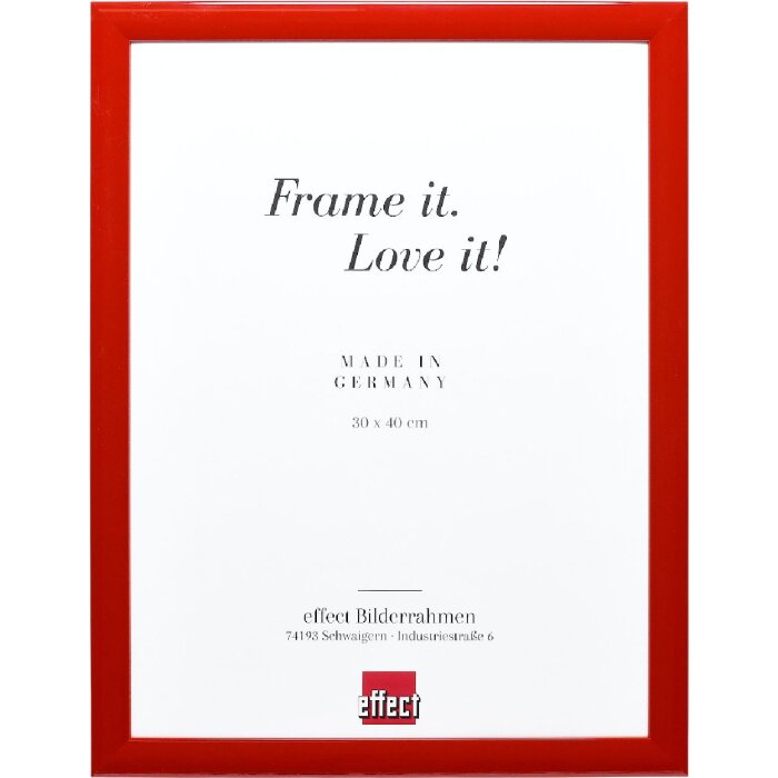 Cornice per foto in legno Effect Profil 43 Rosso Lucido 27x48 cm