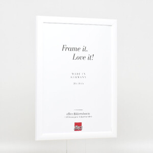 Cornice per foto in legno effect Profil 43 Bianco Lucido 30,5x91,5 cm con vetro antiriflesso