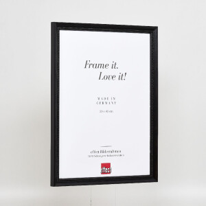 Cornice per foto in legno effetto Profil 48 nera 10x15 cm con vetro antiriflesso